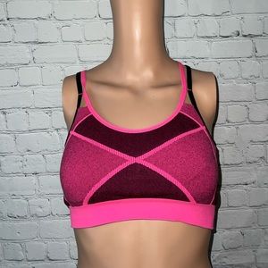 Champion Pink & Purple Striped sports bra size M